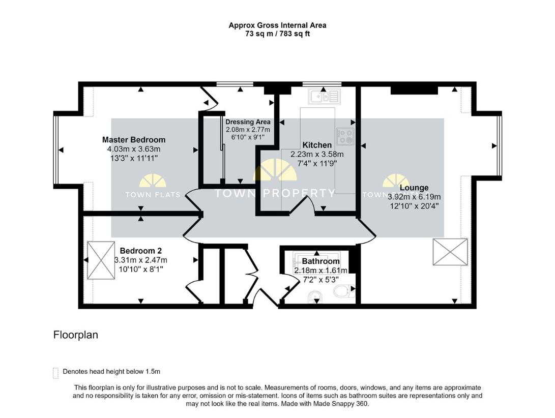 2 bedroom flat for sale - floorplan