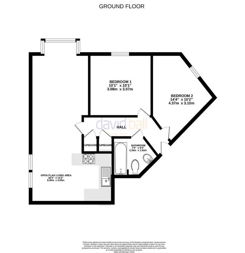 2 bedroom flat for sale - floorplan