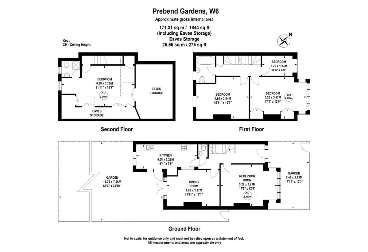 4 bedroom end of terrace house for sale - floorplan