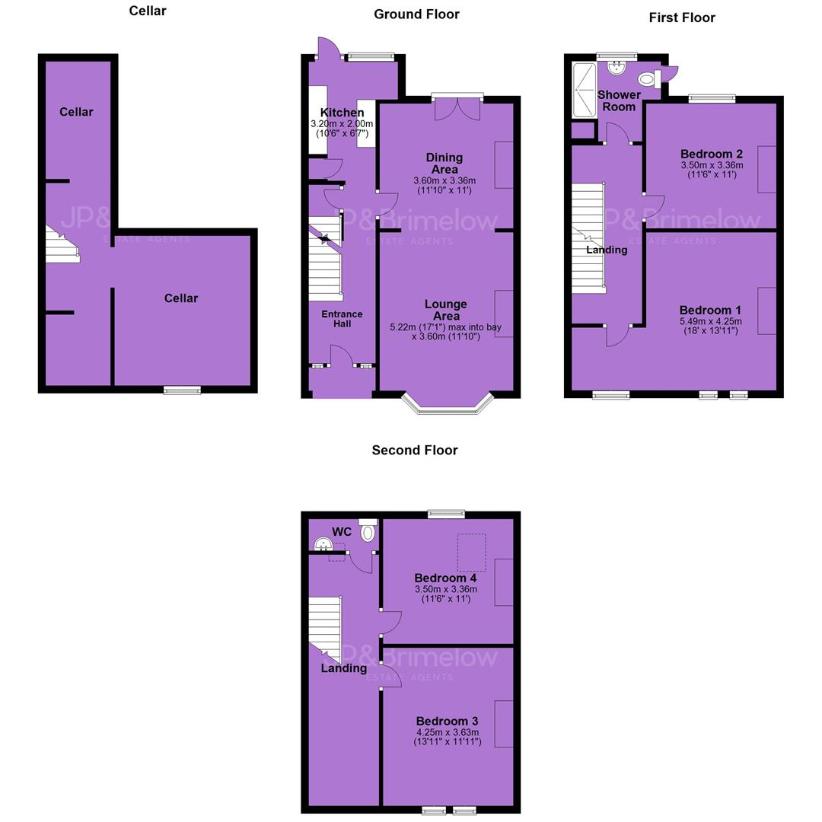 4 bedroom semi-detached house for sale - floorplan