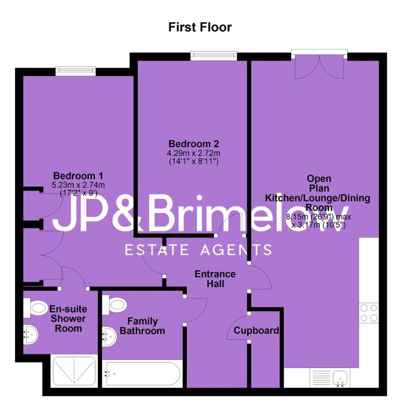 2 bedroom flat for sale - floorplan