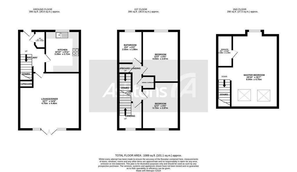 3 bedroom terraced house for sale - floorplan