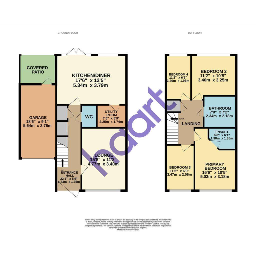 4 bedroom semi-detached house for sale - floorplan