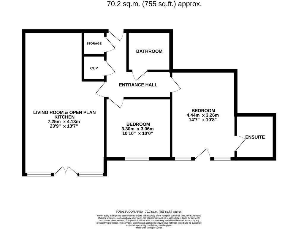 2 bedroom flat for sale - floorplan