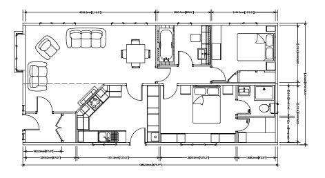 2 bedroom park home for sale - floorplan