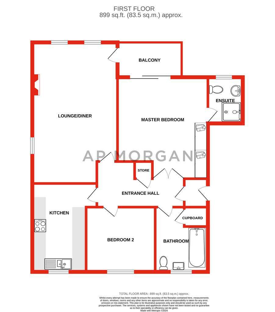 2 bedroom flat for sale - floorplan