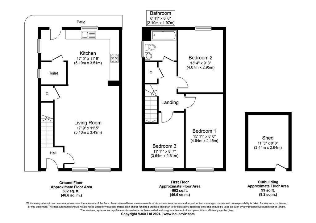 3 bedroom semi-detached house for sale - floorplan