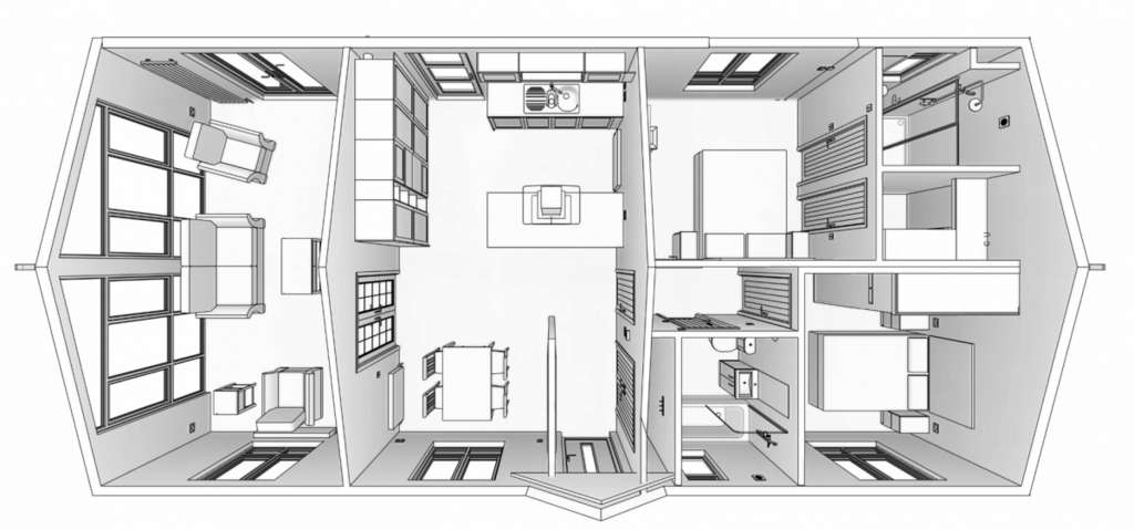 2 bedroom park home for sale - floorplan