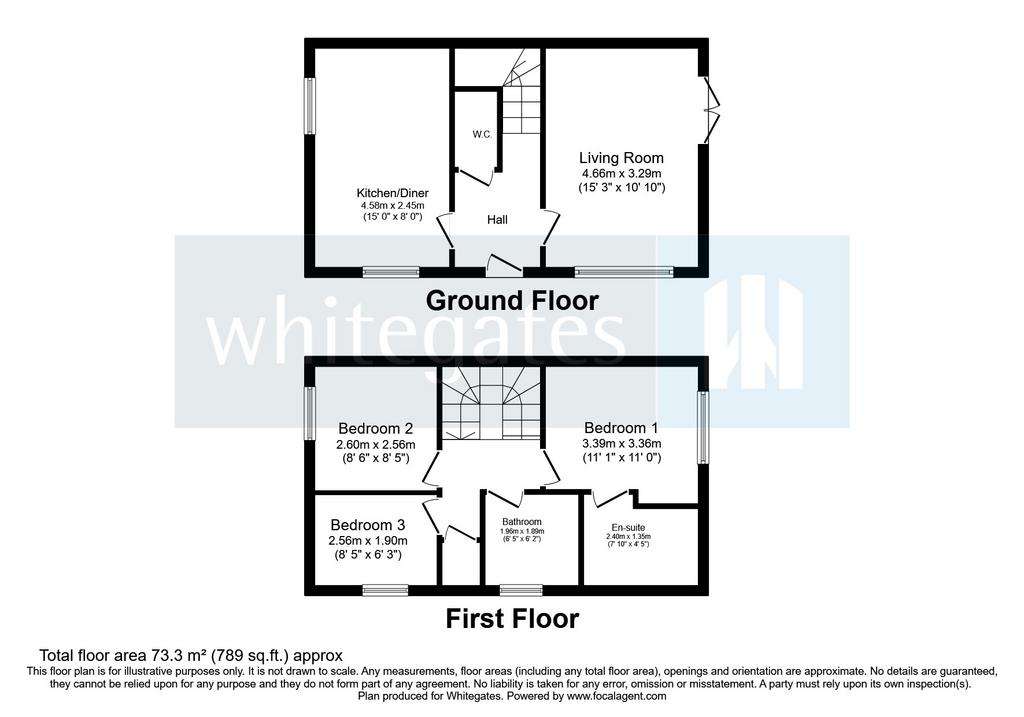 3 bedroom semi-detached house for sale - floorplan