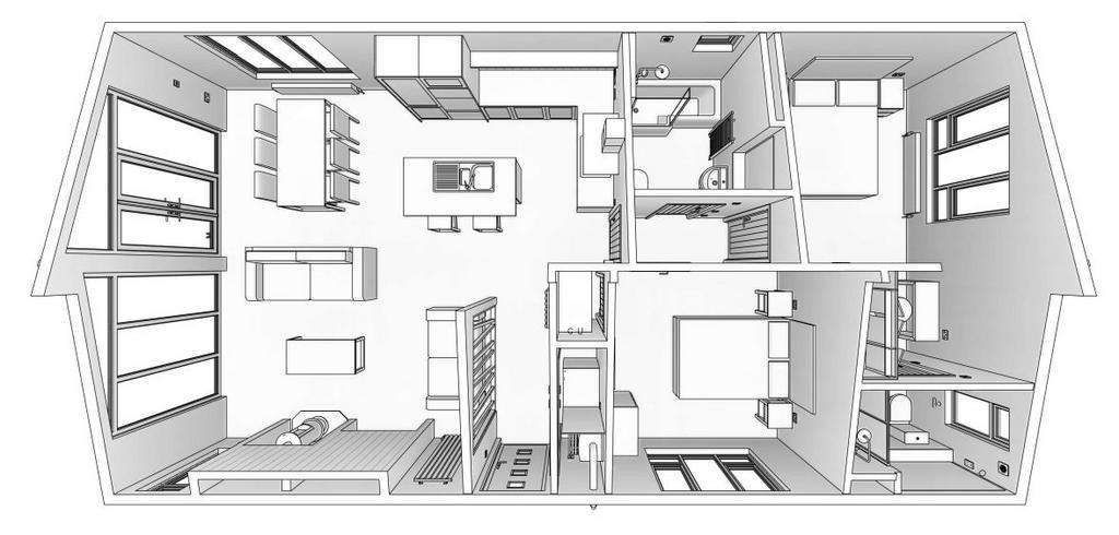 2 bedroom park home for sale - floorplan