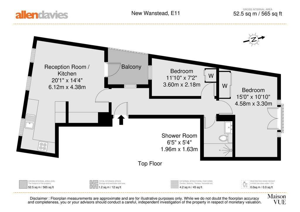 2 bedroom flat for sale - floorplan