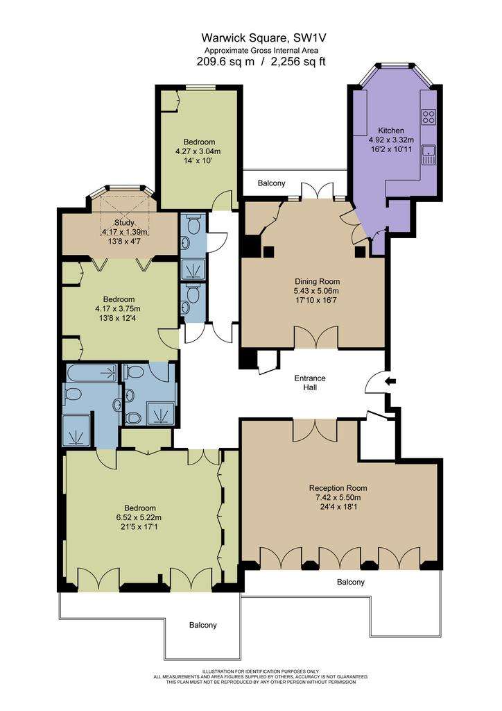 3 bedroom flat to rent - floorplan