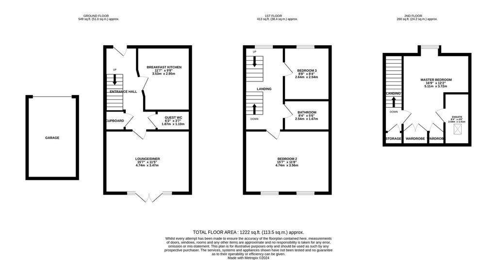 3 bedroom semi-detached house for sale - floorplan