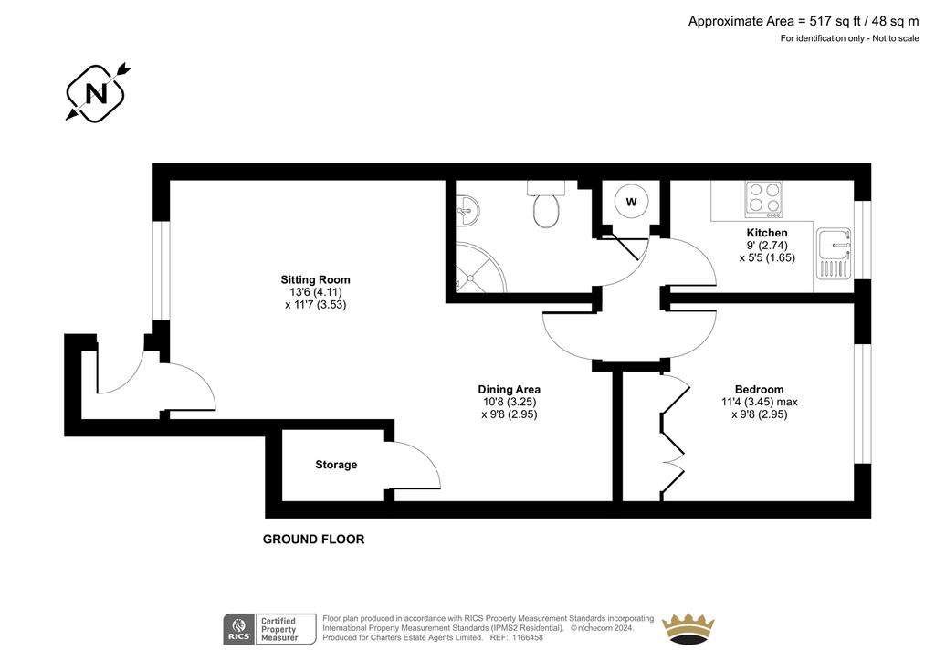 1 bedroom flat for sale - floorplan