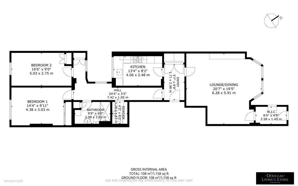 2 bedroom flat to rent - floorplan