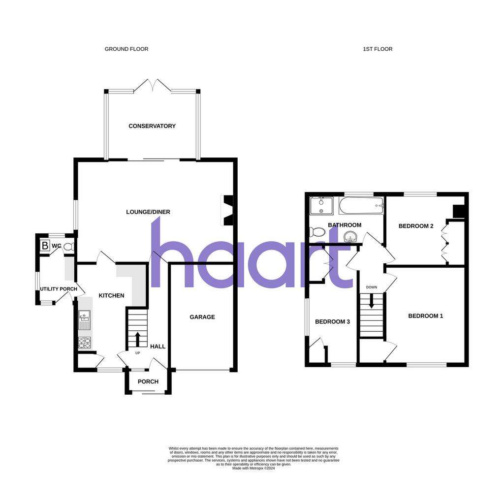 3 bedroom semi-detached house for sale - floorplan