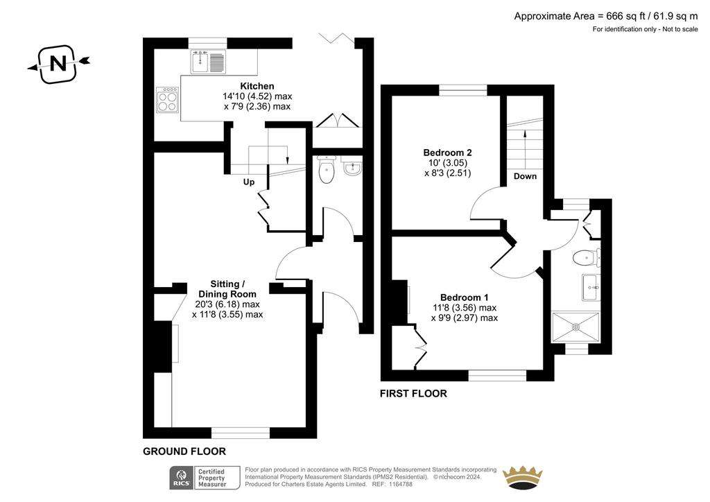 2 bedroom house for sale - floorplan