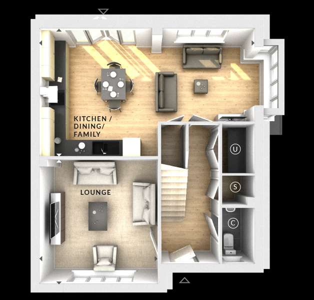 3 bedroom detached house for sale - floorplan