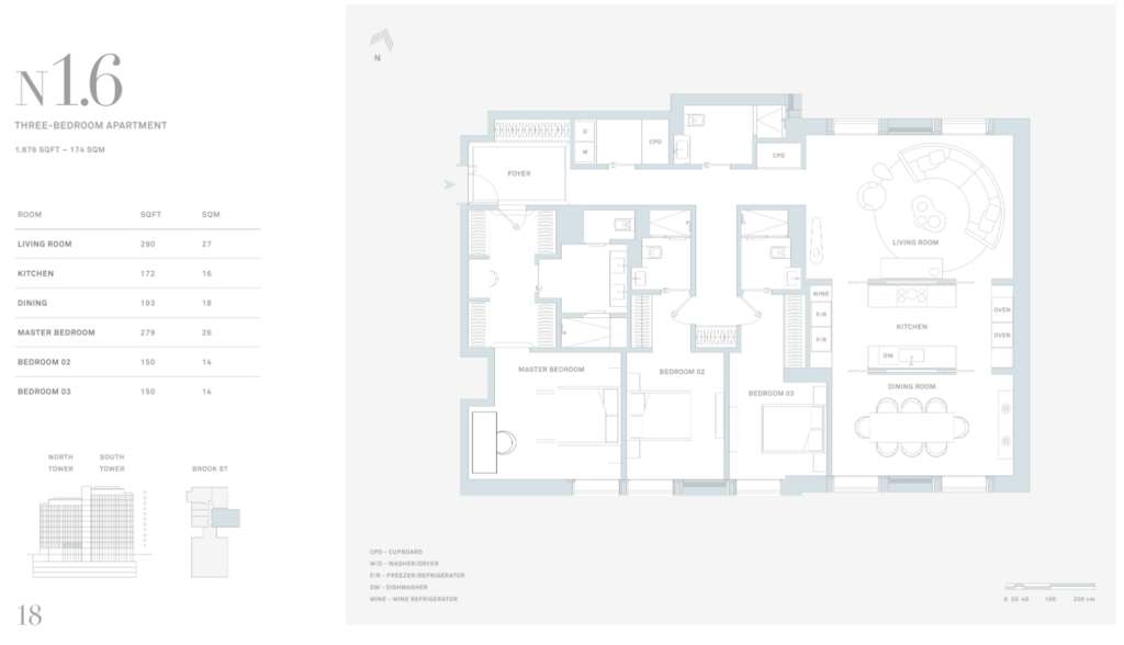 3 bedroom flat for sale - floorplan