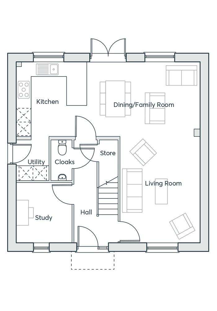 4 bedroom detached house for sale - floorplan