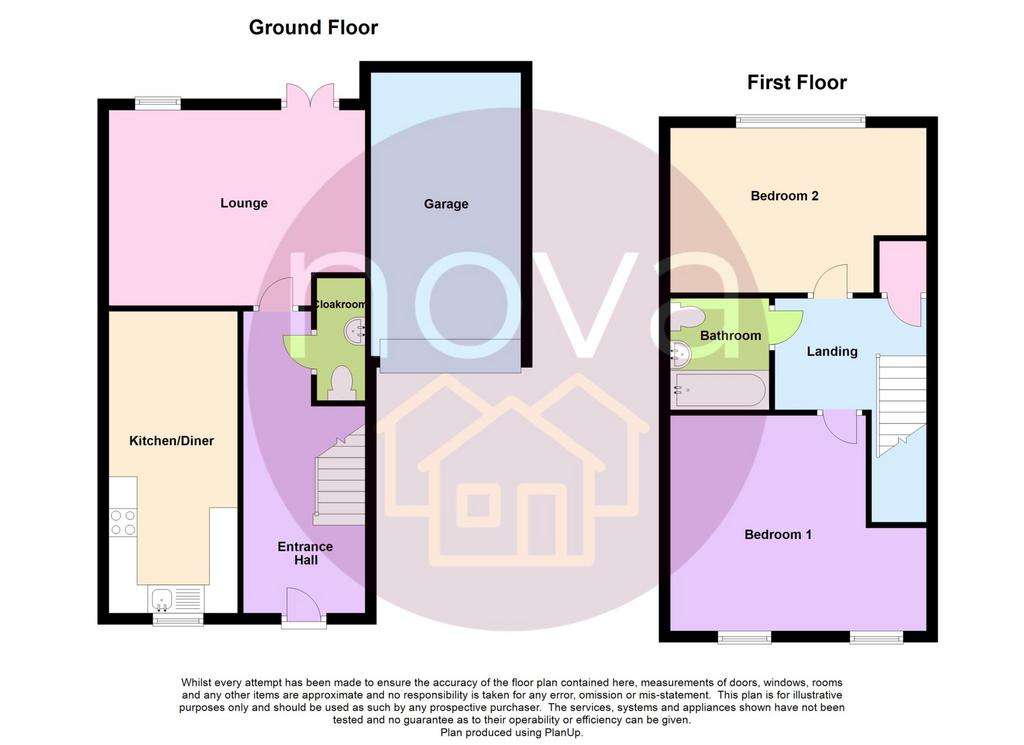 2 bedroom semi-detached house for sale - floorplan