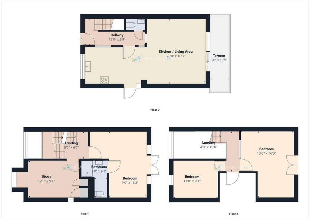 4 bedroom end of terrace house to rent - floorplan