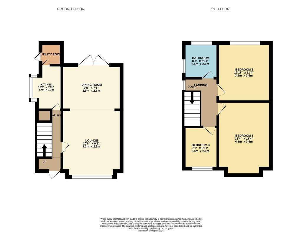 3 bedroom semi-detached house for sale - floorplan