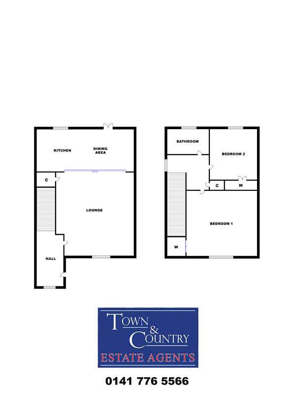 2 bedroom semi-detached house for sale - floorplan