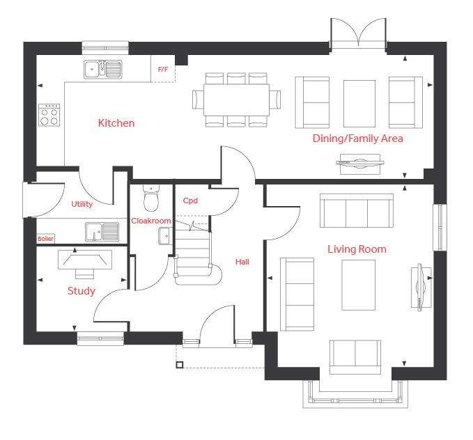 4 bedroom detached house for sale - floorplan