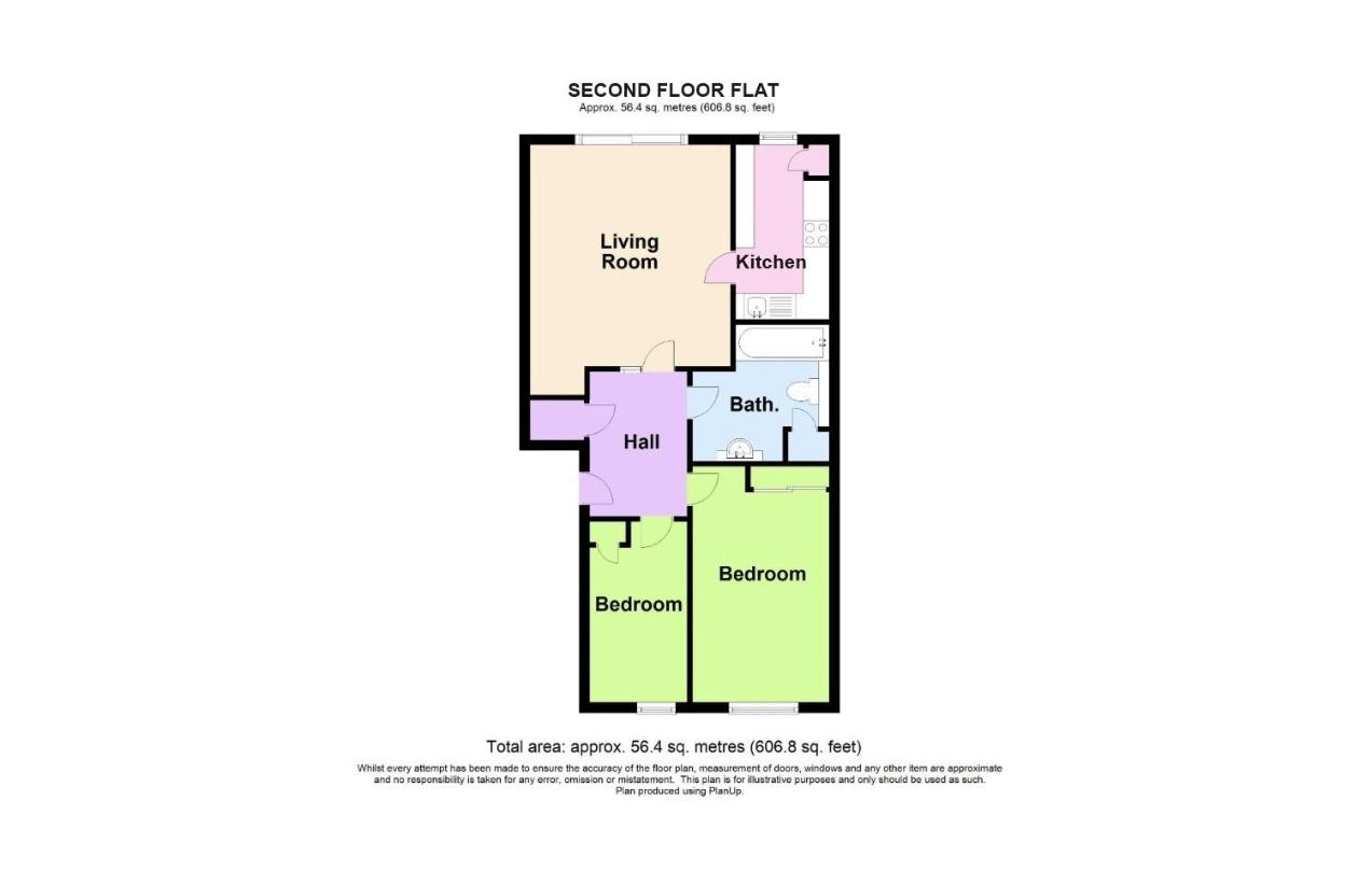 2 bedroom flat for sale - floorplan