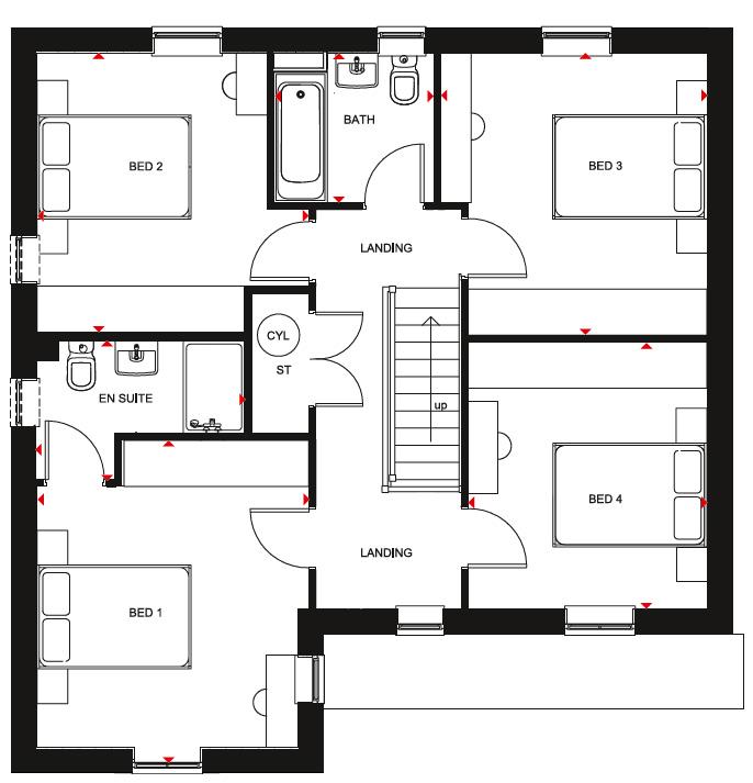 4 bedroom detached house for sale - floorplan