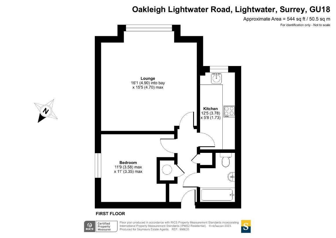 1 bedroom flat for sale - floorplan