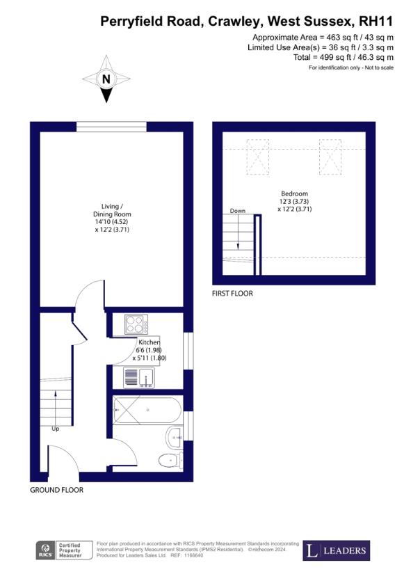 1 bedroom maisonette for sale - floorplan