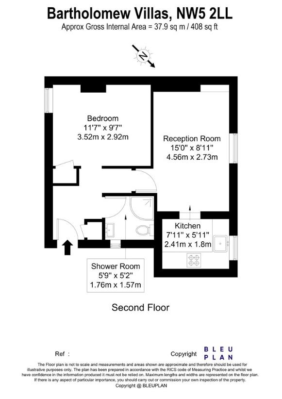 1 bedroom flat for sale - floorplan