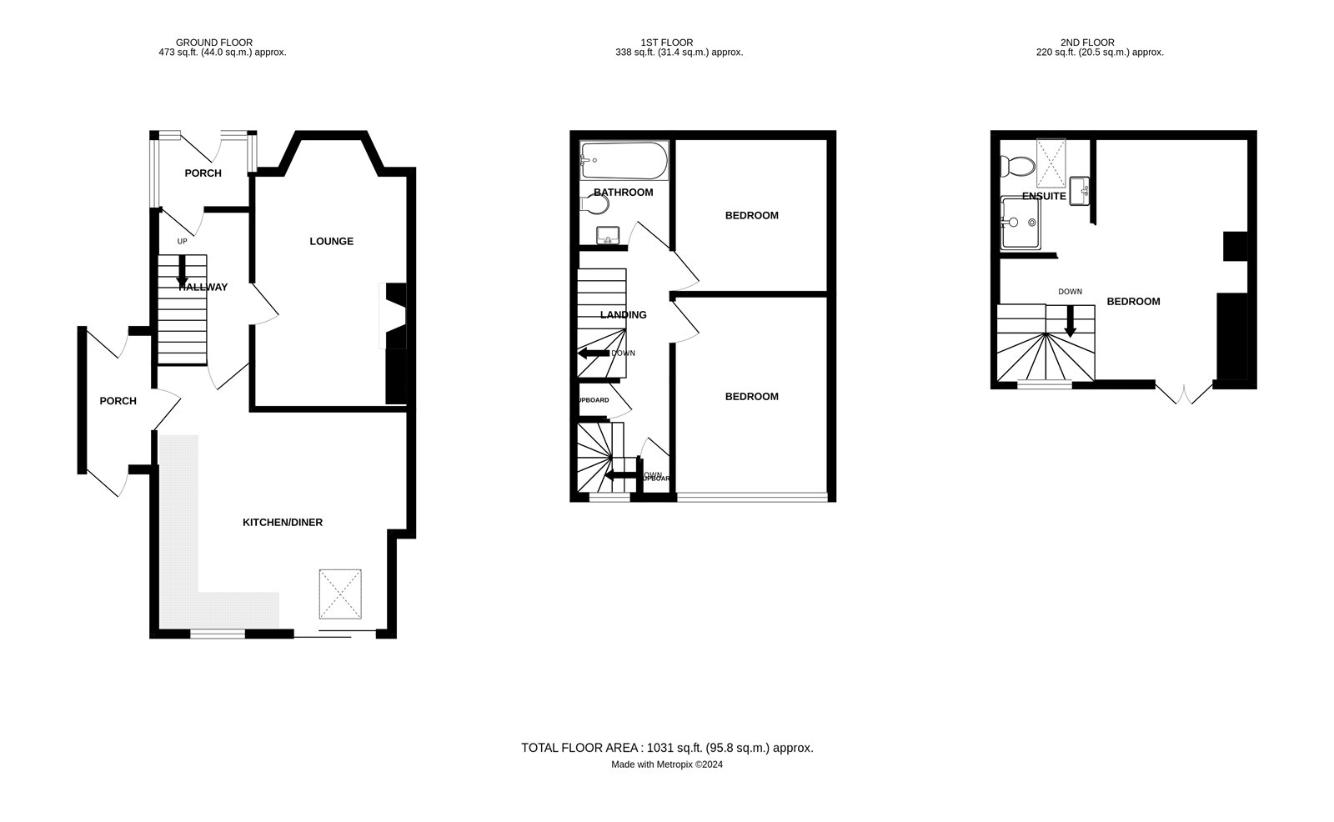 3 bedroom property for sale - floorplan