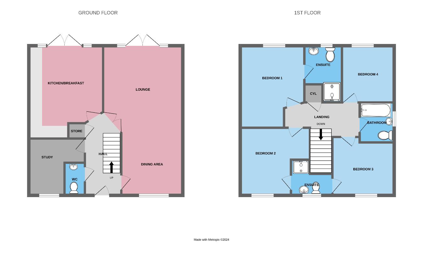 4 bedroom property for sale - floorplan