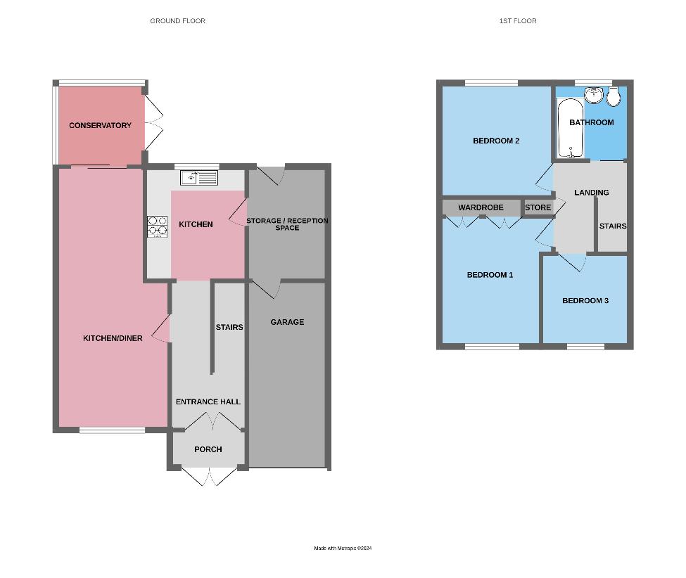 3 bedroom property for sale - floorplan