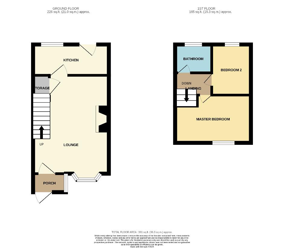 2 bedroom cottage for sale - floorplan