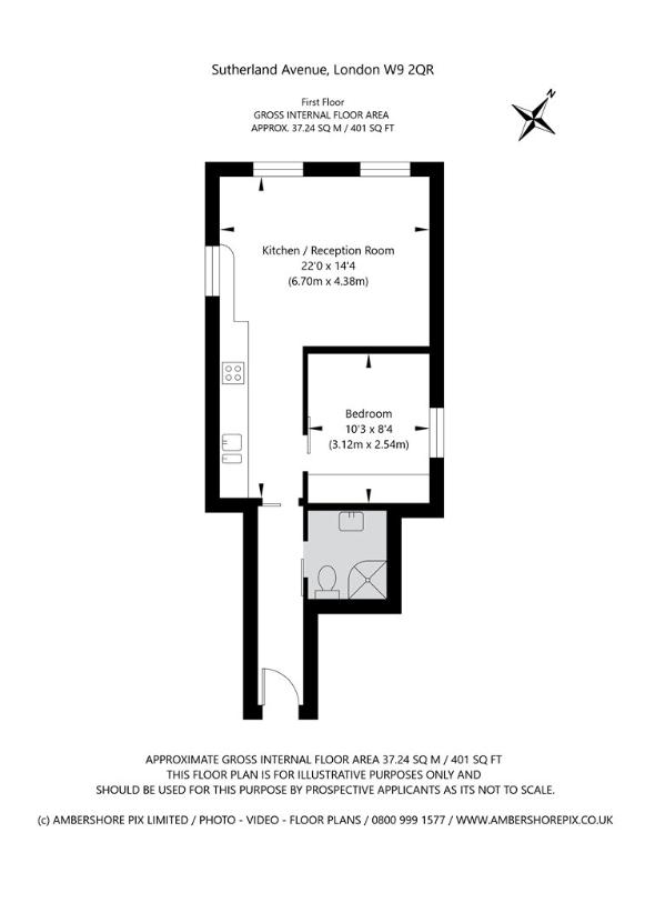 1 bedroom flat for sale - floorplan