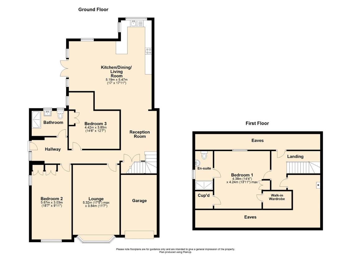 3 bedroom bungalow for sale - floorplan