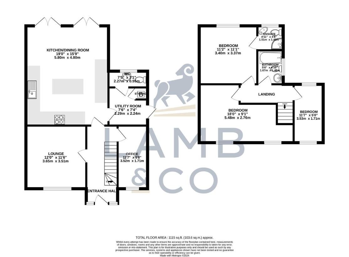 3 bedroom semi-detached house for sale - floorplan