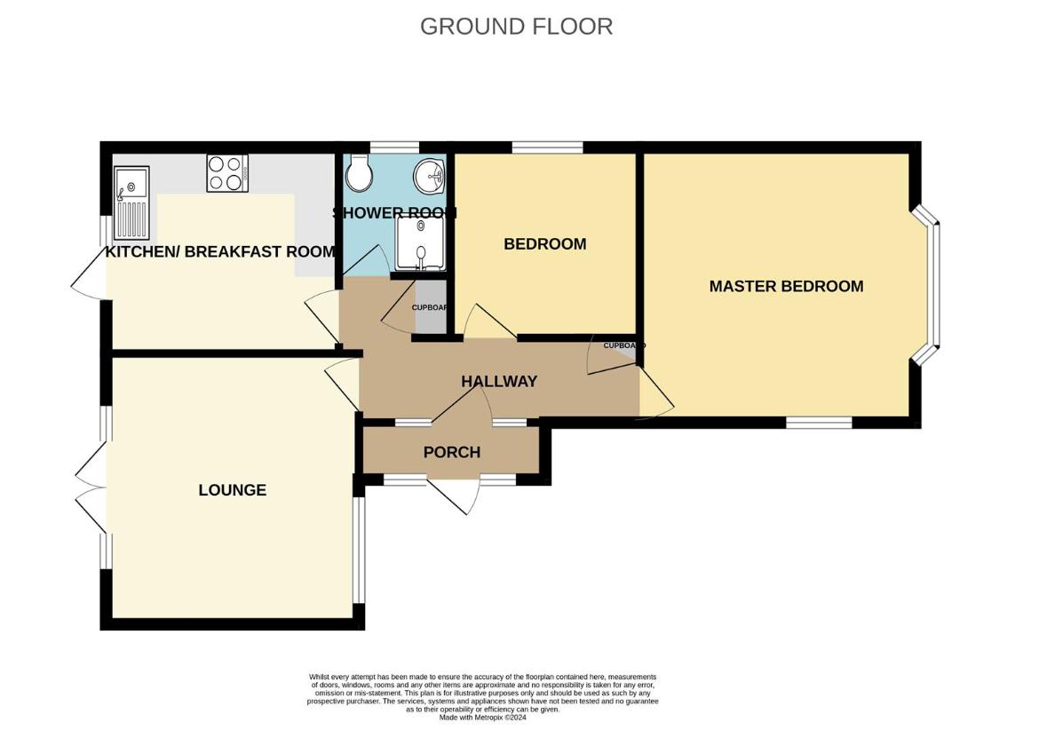 2 bedroom bungalow for sale - floorplan