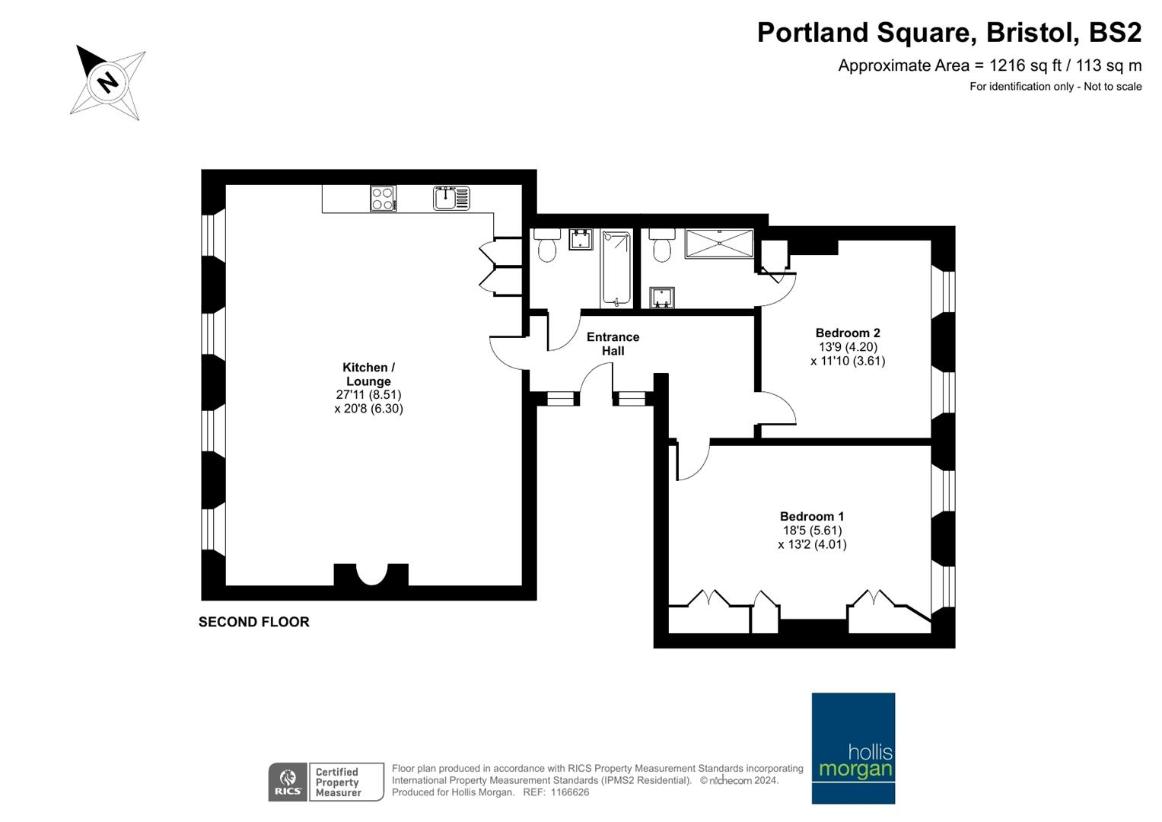 2 bedroom flat for sale - floorplan