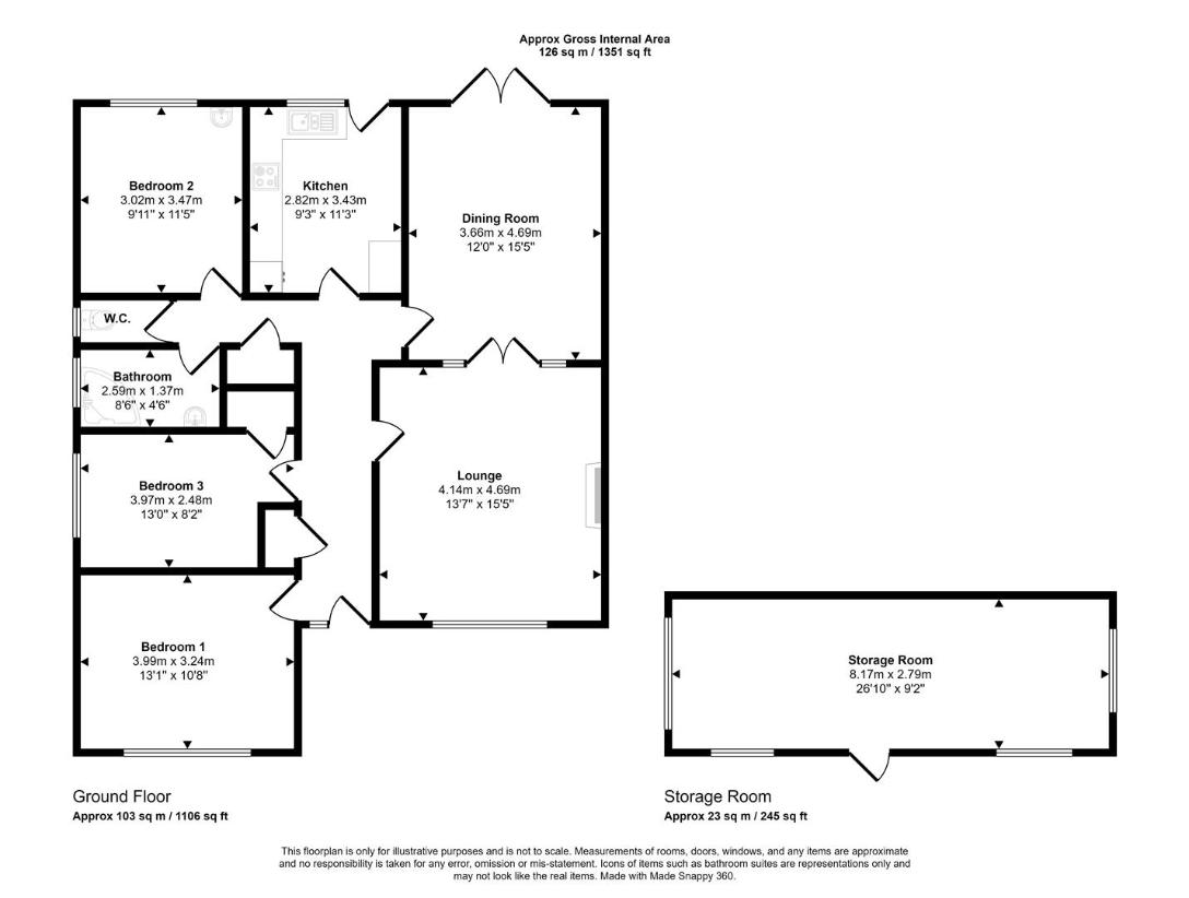 3 bedroom detached house for sale - floorplan