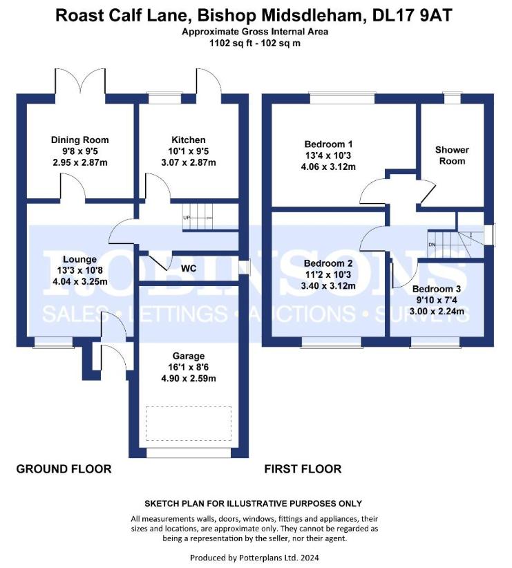 3 bedroom detached house for sale - floorplan