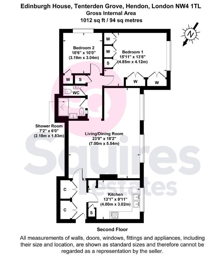 2 bedroom flat for sale - floorplan