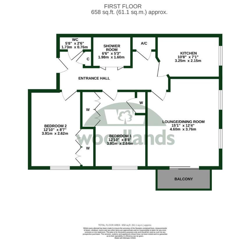 2 bedroom flat for sale - floorplan