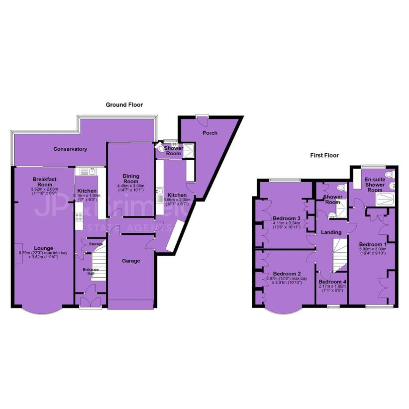 4 bedroom semi-detached house for sale - floorplan