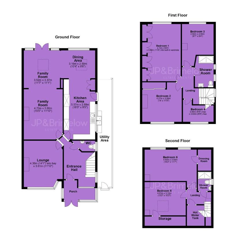 6 bedroom semi-detached house for sale - floorplan