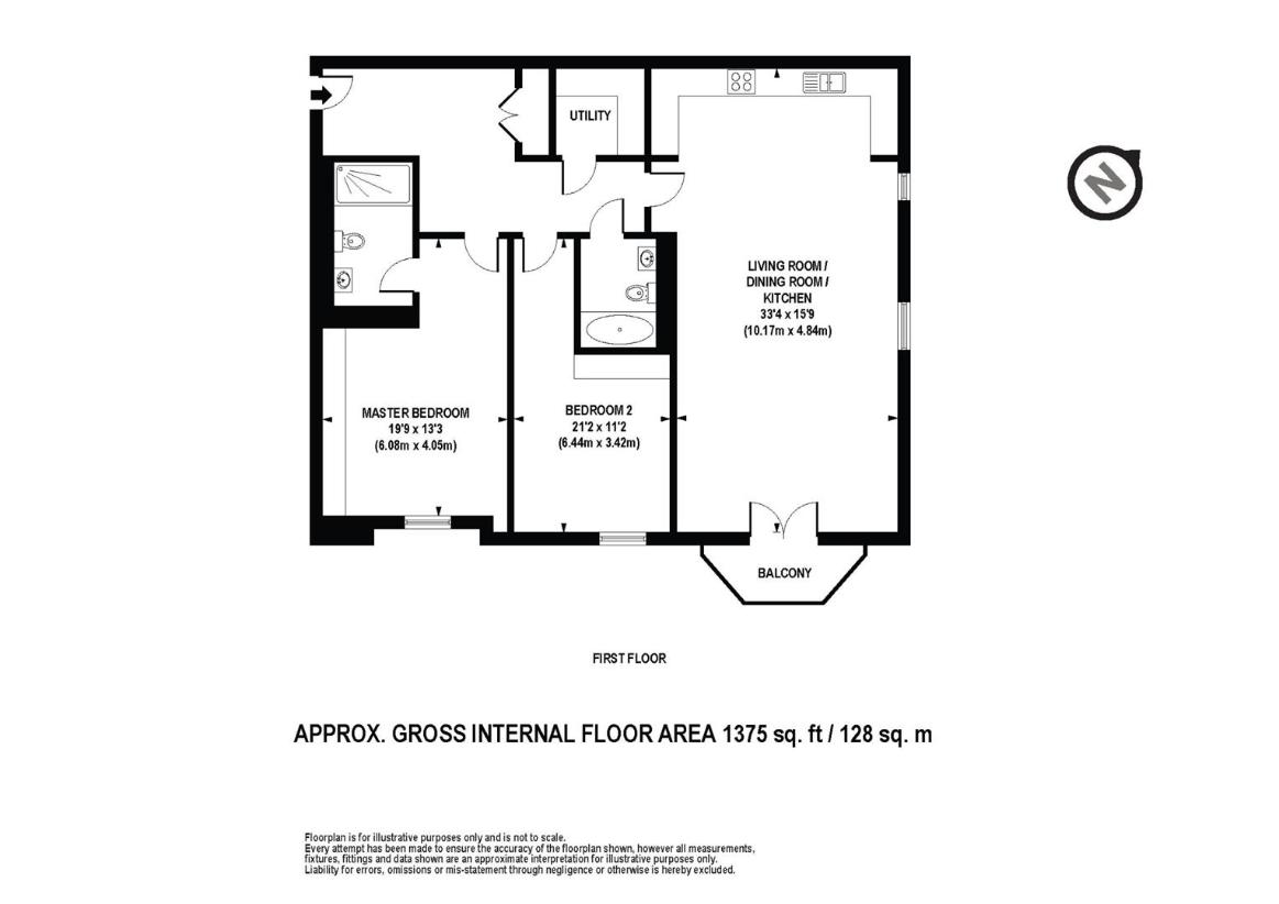 2 bedroom flat for sale - floorplan